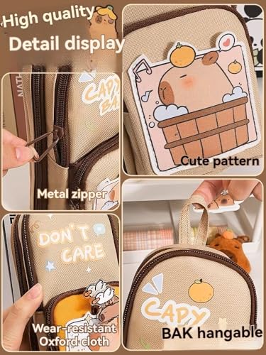 Image of Big Capicacity Kapibara Capybara Cartoon Pencil Case Cute Aesthetic Pen Holder Pencil Pouch Box Pen case (version1)