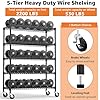 M MZG 53 W Garage Shelving 5 Tier Industrial 2200LBS Metal Shelving Units for Commercial, Basement, Pantry, Warehouse, School, Black Heavy Duty Easy Assembly 53.2 W x 23.6 D x 73.6 H