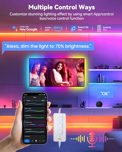 Tira LED RGB+IC 10 metros multicolor con control APP miniatura 5