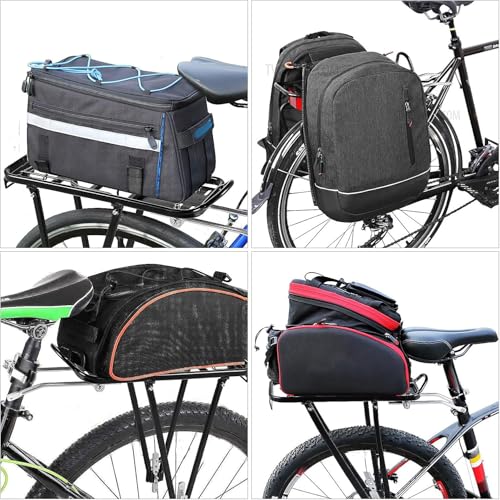 Universeller Gepäckträger für 24-28 Zoll - Leichter Fahrradgepäckträger hinten (43x21cm) in schwarz, mit Reflektorhalterung, ideal für Citybikes & Mountainbikes (Cube kompatibel)
