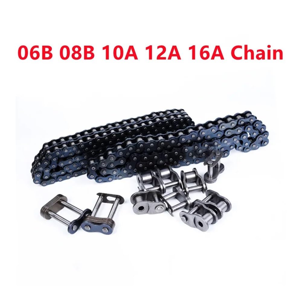 1 STÜCK,5 Meter Simplex-Rollenkette Duplex-Rolle Industrielle Kettenübertragung Antriebsrolle Förderkette 06B 08B 10A 12A 16A(1.5 M Duplex Chain,08B)