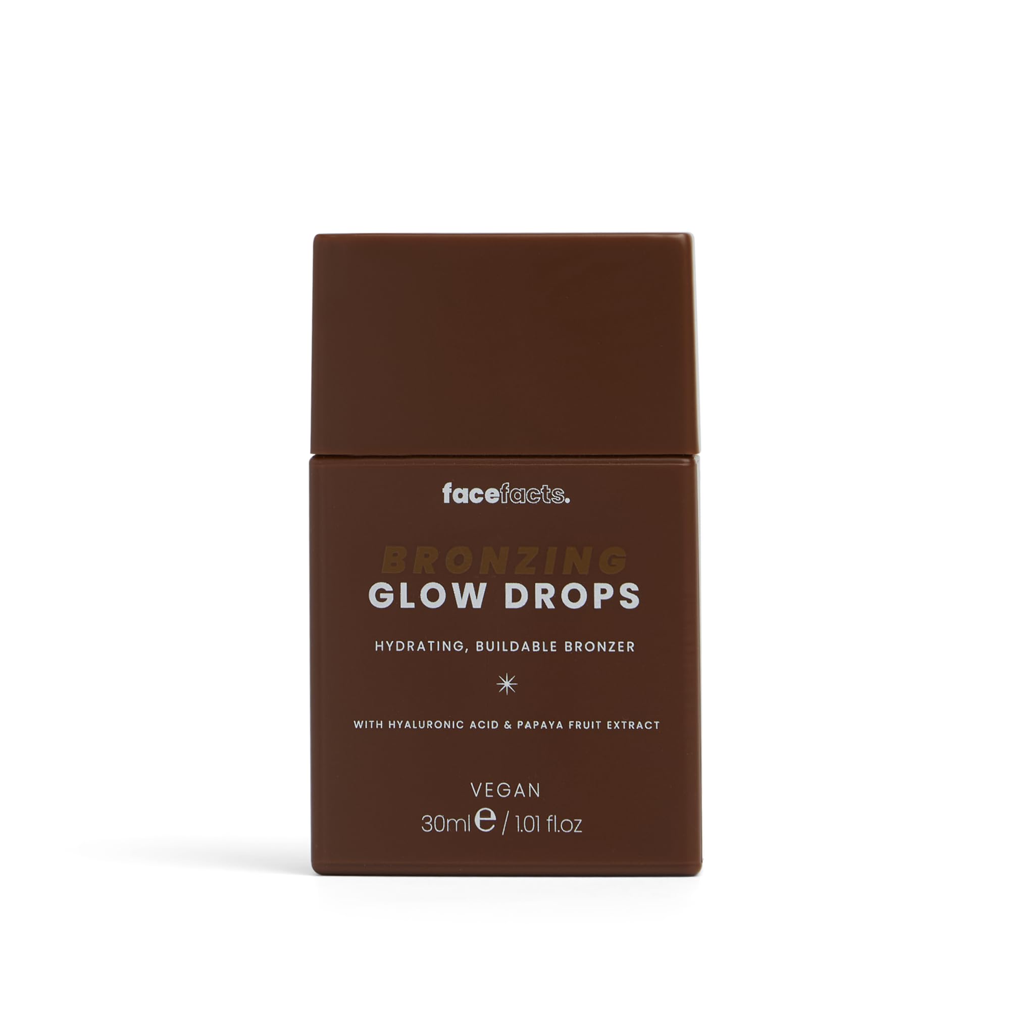 Face Facts Bronzing Glow Drops, Hydrating buildable bronzer with Hyaluronic Acid, Vegan, 30ml