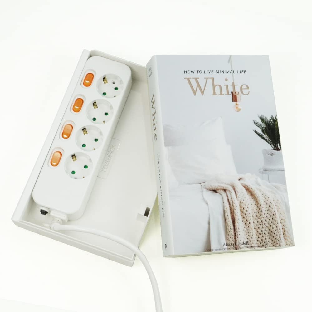 tastepick Book Shaped, Cord Organizer Box to Hide & Conceal Power