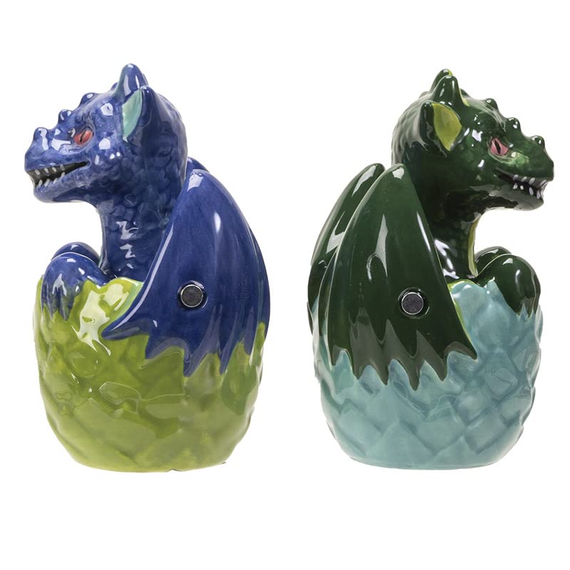 Pacific Trading Dragon - Salero y pimentero (3.5 pulgadas), multicolor