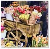 Tableau toile Fleurs dans pot. Plusieurs modèles au choix