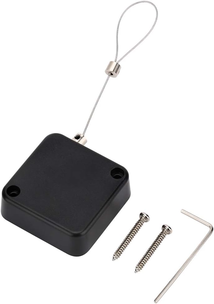 Loradar Retractable Cable Lock with Cable Tethers Customizable Cable Tether Stop Lost of Conference All Kinds Adapters and Safety Lock for All Kinds of Exhibits Such As Earphone.,Glasses,Watches.