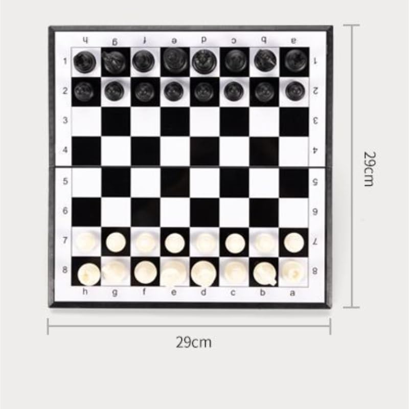 Set di scacchi, gioco da tavolo da viaggio, scacchiera magnetica pieghevole, regali for adolescenti, giochi for famiglie, giocattoli educativi for bambini e adulti scacchiera portatile(29 * 29cm)