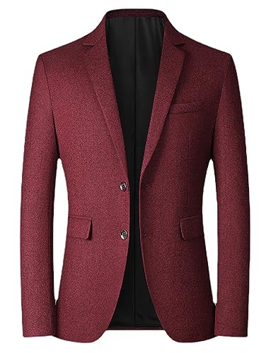 Blazer en tweed homme Ulnomio veste mariage chic à revers cranté