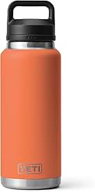 Garrafa YETI Rambler de 1 L, à prova de vazamento, isolamento a vácuo, aço inoxidável com tampa Chug, marrom (High Desert Clay)