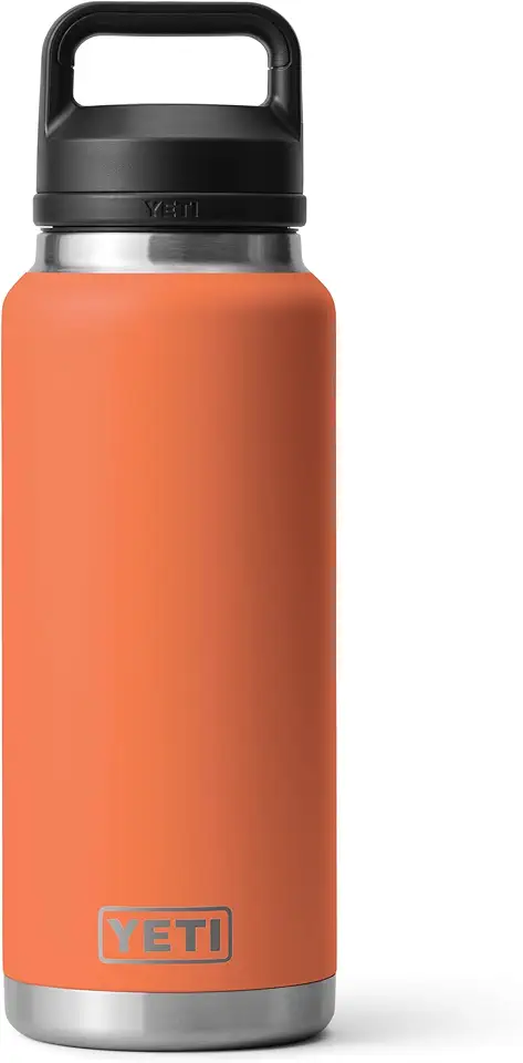 Garrafa YETI Rambler de 1 L, à prova de vazamento, isolamento a vácuo, aço inoxidável com tampa Chug, marrom (High Desert Clay)