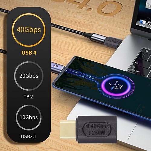 Image of chenyang USB C Connector USB4 Type C 240W Power 40Gbps Data 8K Video Extension Connector Adapter for NS Phone Laptop