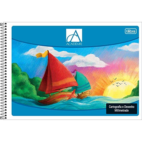 Caderno de Cartografia e Desenho Espiral Capa Flexível Académie 96 Folhas, Tilibra, 110493 - 1 un