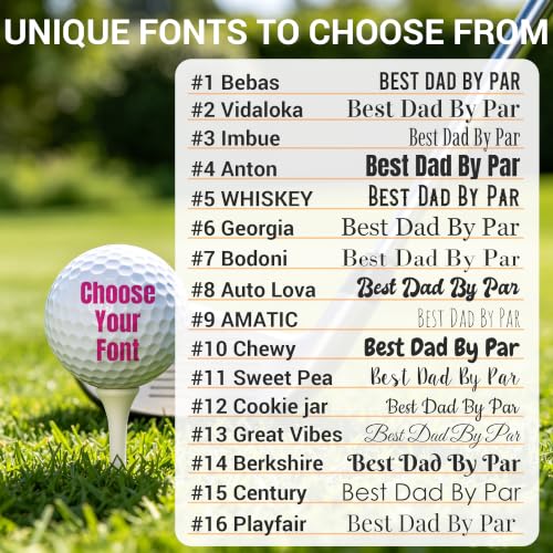 Image of Personalized Golf Gifts for Men, Custom Text or Logo Golf Ball, Golf Lovers | Fuuny Golfballs, Customized Gift for Christmas, Wedding, Golfers, Dads, Boyfriend, Groomsmen, Retirement