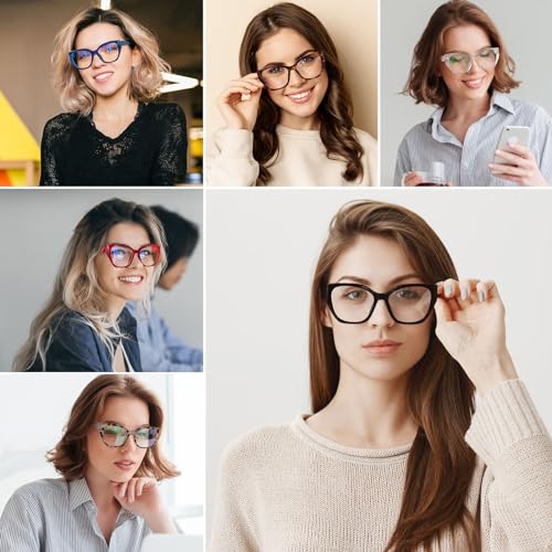 Image of MEETSUN Blue Light Blocking Glasses for Women Trendy Cat Eye Frame