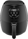CHEFMAN 2 Qt Mini Air Fryer – Digital Space-Saving Compact Air Fryer with Nonstick and Dishwasher Safe Basket, Quick & Easy Meals in Minutes, Features Digital Timer and Shake Reminder – Grey