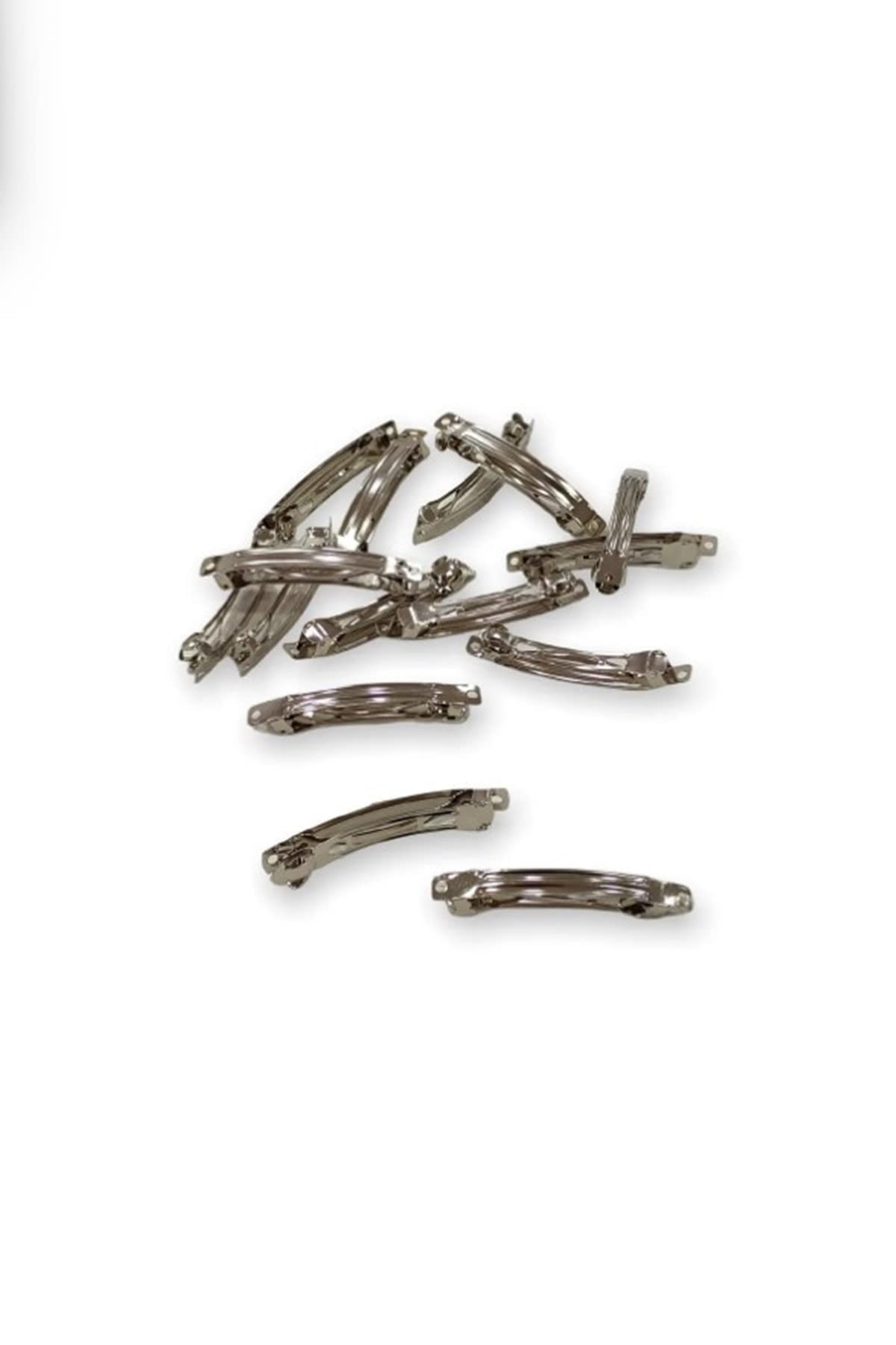 Hobigram 5 Adet 5 Cm Gümüş Renk Metal Otomatik Toka Boş Süslenmemiş - TK2702202320