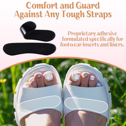 Image of Cutecrop 6 Pair Sandal Shoe Strap Extender Heel Sandal Strap Cushion Strips Heel Grips Liner Insert for Shoes Too Big Preventing Slipping, Rubbing, Non-Slip