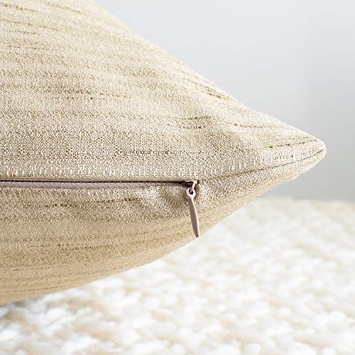 Image of The White Petals Beige Pillow Cases for Sofa, Couch & Bed (20x20 inch, Pack of 2)