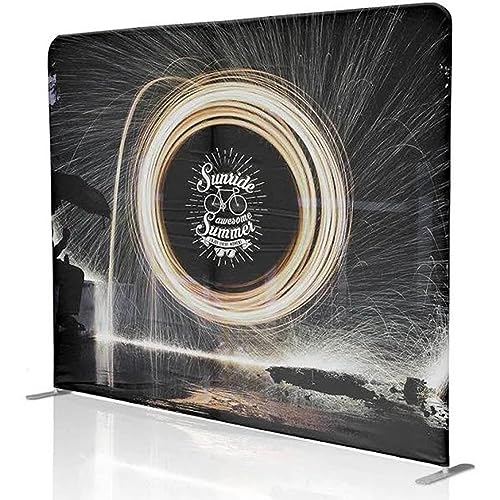 Alghualy Custom Straight Tension Fabric Display Backdrop, Step and Repeat Backdrops for Events, Trade Show Display Backdrop Booth (Graphic Only, 8x8ft Double Sided Print)