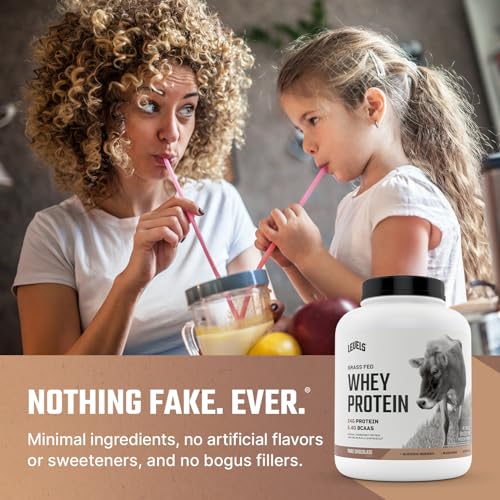 Levels Grass Fed Whey Protein Powder, No Artificials, 24G of Protein, Pure Chocolate, 5LB - Image 6