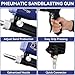 Sand Blaster Gun, Gravity Feed Sandblaster Gun for Metal, Wood Paint, Handheld Sand Blaster Gun with Air Tube Connector for Paint & Rust Removal, 90 PSI Abrasive Media Blaster