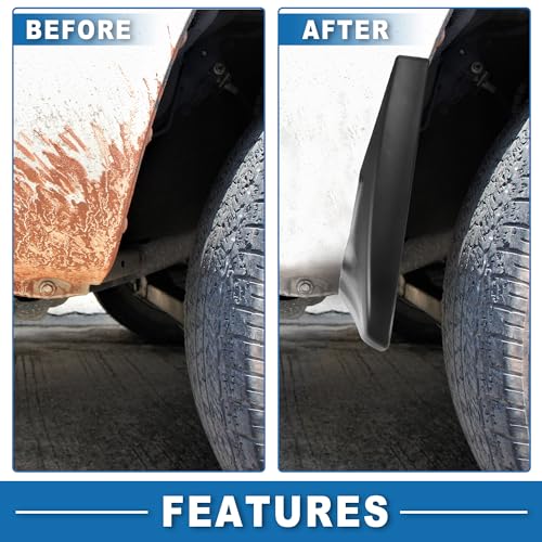 Image of Mud Flap Splash Guard with Mount Accessories Front & Rear Side Mud Guard for Chrysler 300 2013-2017 (Set of 4), Black