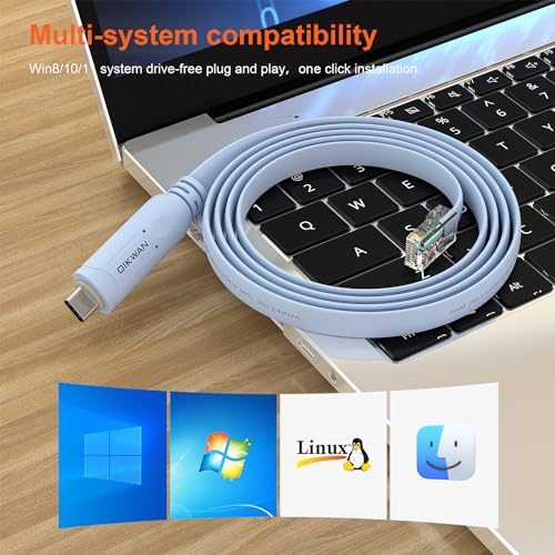 Oikwan AQ171103-2 Usb-C Console Cable 2Pack, Usb C To Rj45 Console Cable For Cisco Routers/Ap Router/Switch/Windows Linux Mac Os thumb #3
