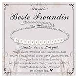 PDTU Beste Freundin Geschenke, Freundschaft Armband für Freundinnen, Geschenk für Beste Freundin zum Geburtstag Abschluss Einschulung Weihnachten