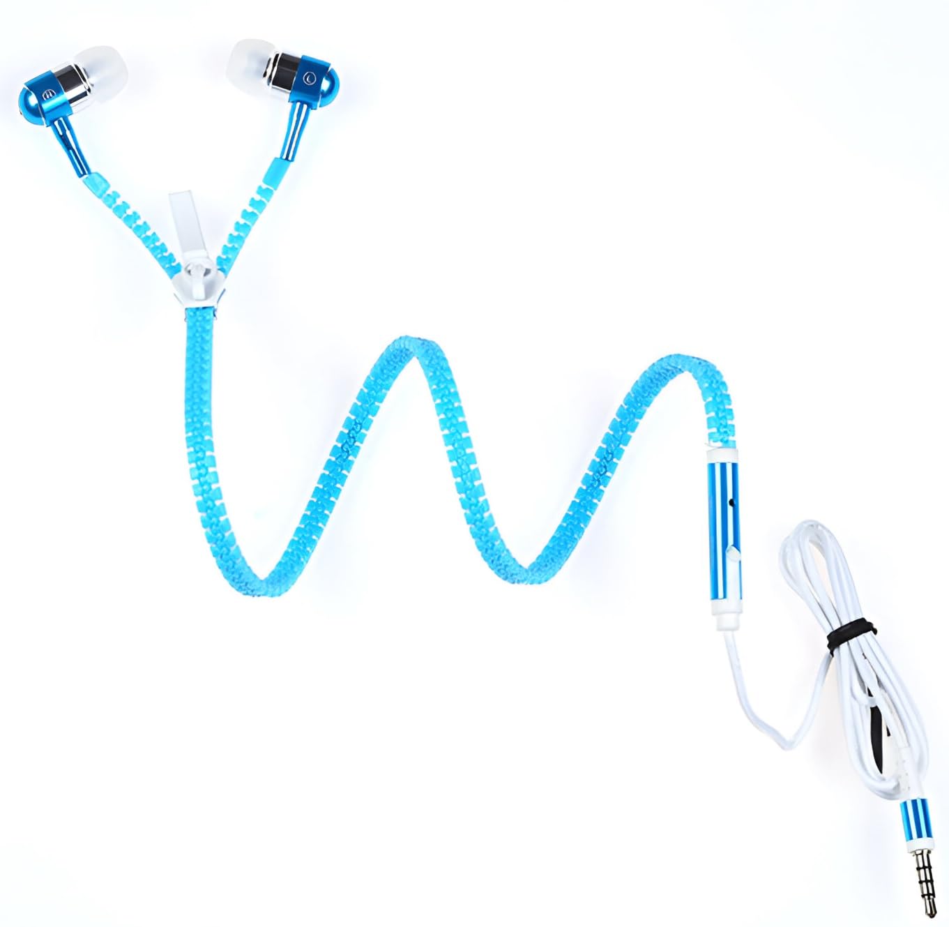 SPRINT4DEALS Wired Earphones with Microphone Headset Stereo Sound Quality Noise Canceling Headphones for Running/Cooking/Gym/Sports (Blue)