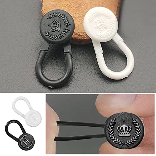 20 PCS Shirt Collar Extenders for Mens Shirts Elastic Button Extender for Pants Dress Trouser,Black &White3