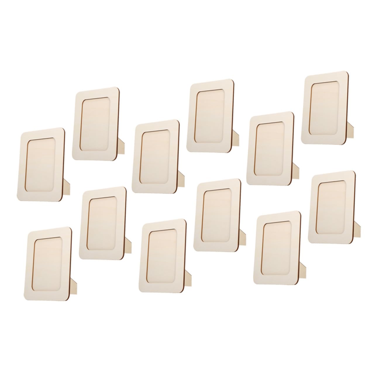 Cornice per Foto Resistente e Stabile 12 Pezzi Fai da Te in Legno Portafoto Multiplo Non Finito per Decorazioni Casa e Bagno