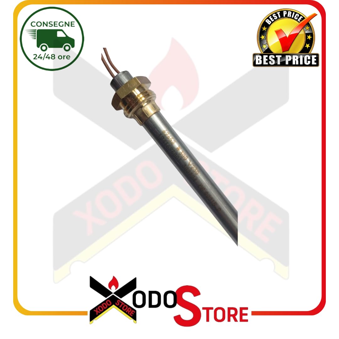 F.lli Xodo KARMEK ONE Resistenza accensione stufe pellet 300W Lung 140 150 d. 9,9 mm MCZ RED