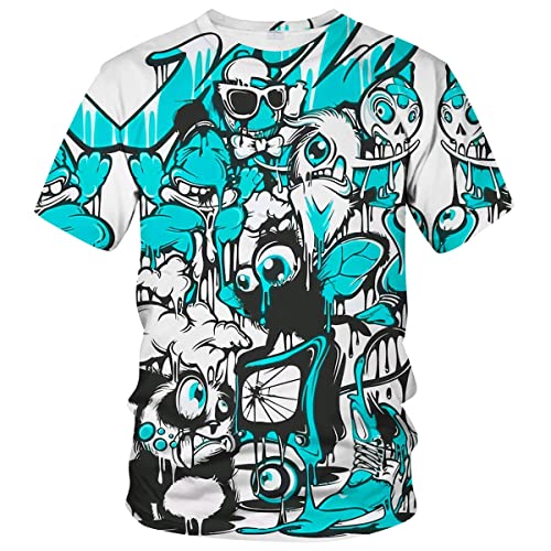 Amazon.com: Dalicoter Men's 3D Print Hip Hop Graffiti Graphic T