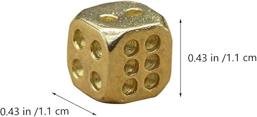 Miniatura 8 de Toyvian Decoración para el hogar, decoración del hogar, decoración del hogar, 4 piezas, juego de dados de latón, retro, latón, decorativo,