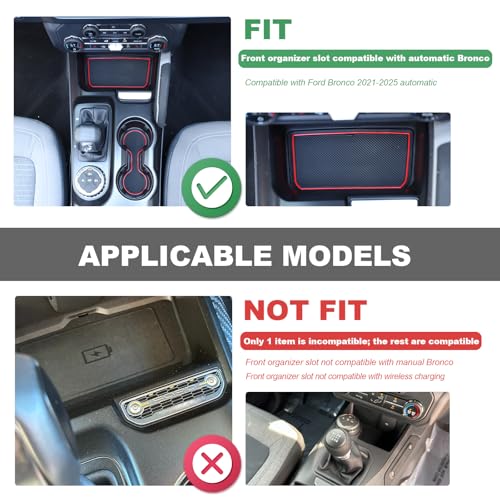 Insertos para Portavasos Interior Linskip para Ford Bronco 4Door miniatura 3