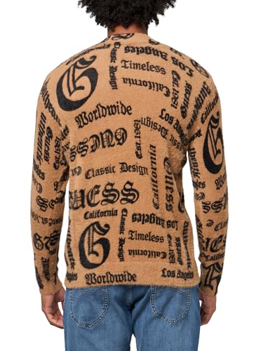 GUESS Men's Eby Gothic Jacquard Cardigan Sweater2