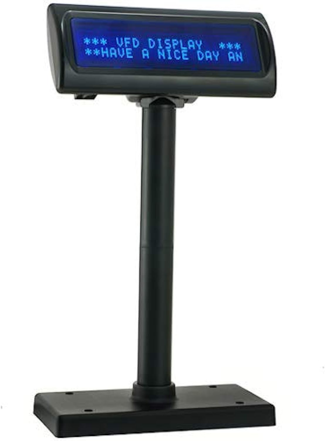 POSTECH [PT-3230-01] VFD Customer Pole Display | USB & Serial | 2 Line 20 Character Fluorescent | Pole Display Used in Supermarket | Grocery Shop | Retail Store | Displaying Product Pricing (USB+COM)