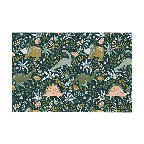 Drapeau dinosaure amusant 1,2x1,8m double face pour la décoration extérieure du jardin