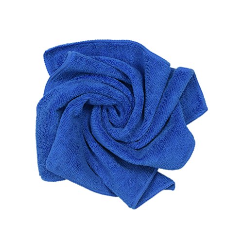 CARCAREZ Premium Microfiber Detailing Towels, 340 GSM Lint Free Car Buffing Waxing Polishing Drying Towel, Pack of 6 (Blue) - Image 3