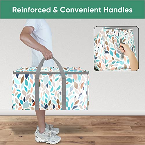 Image of BALEINE 8-Pack Oversized Moving Bags with Reinforced Handles, Heavy-Duty Storage Tote for Clothes, Moving Supplies (Mosaic, 8-Pack)