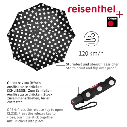 Parapluie de poche compact reisenthel duomatic noir éco-responsable - 3