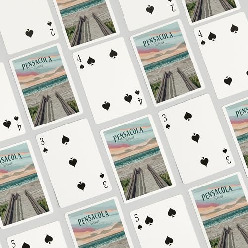 Lantern Press Pensacola Florida Baraja de Poker 52 Cartas miniatura 4