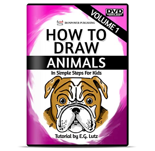 How to Draw Animals in Simple Steps for Kids Vol. 1 – Easy Step by Step Drawing Lessons DVD Video Tutorial by E.G. Lutz