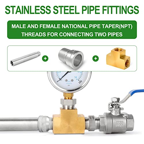 Snapklik.com : TAISHER 10PCS 304 Stainless Steel Pipe Fitting