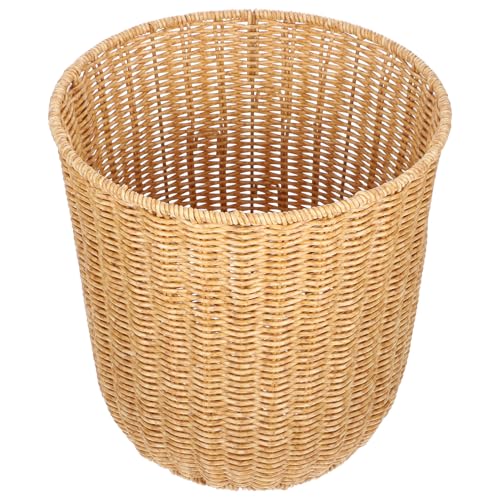 Ciieeo Corbeille À Déchets Ronde En Rotin Corbeille À Papier Tissée Petite Poubelle En Papier En Osier Fleur De Plante Bac De Rangement De Jouets Pour Animaux De Compagnie Pour Enfants