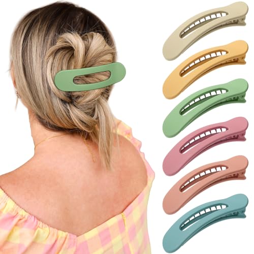 Pinzas francesas planas para cabello 6 piezas miniatura 1