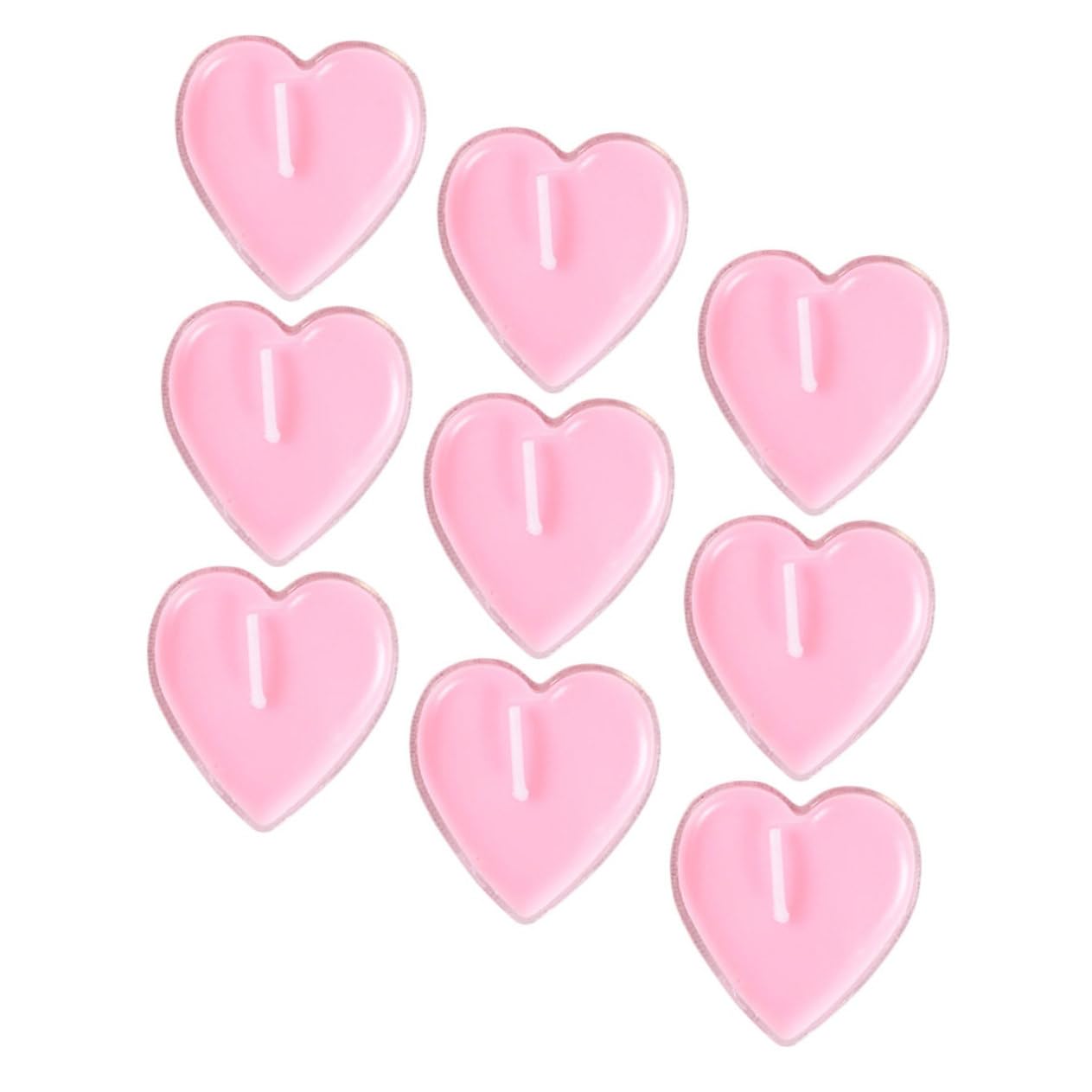 IMIKEYA 9pcs Heart Shape Candle Valentine Day Candles Party Decorative Wedding Day Novelty