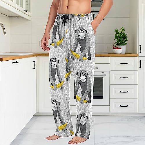 Image of Fisyme Mens Pajama Pants Men's Pajama Bottoms Soft Sleep Lounge Pj Pants