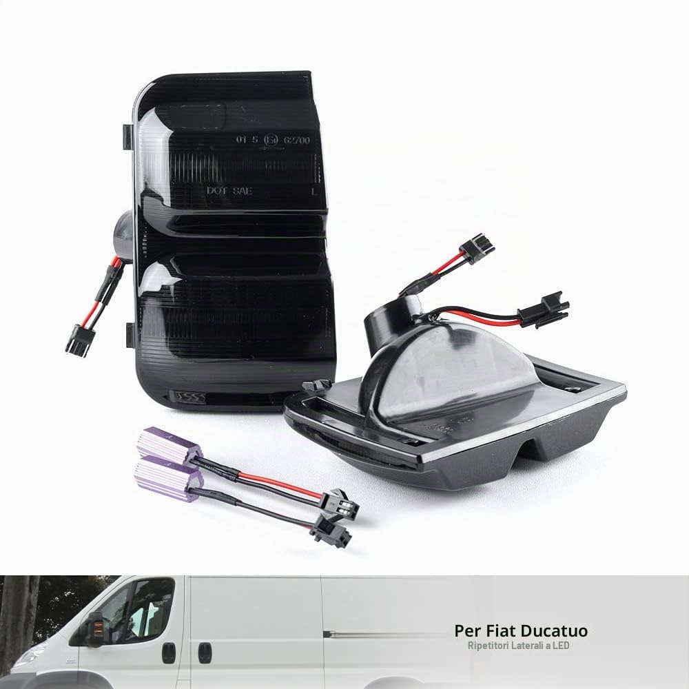 Luce LED per specchietto laterale indicatore di direzione per Fiat Ducato per Peug.eot Boxer per Citr.oen Jumper Relè Mk3 Retrovisore Lampeggiatore Ripetitore Illuminazione