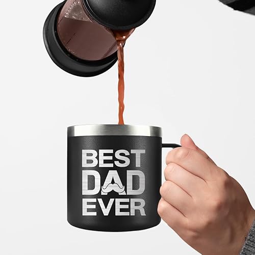 Miniatura 4 de Pawfect House Taza de café aislada de 14 onzas con tapa, regalos de cumpleaños para papá de parte de hija, hijo, niños, regalos de cumpleaños para